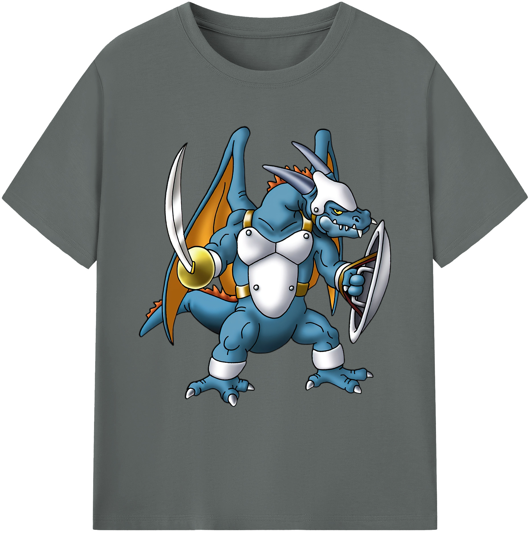 （画像用） ドラゴンクエスト Doragon Kuesuto Dragon Quest 綿100％ メンズ半袖Tシャツ｜肌触りやわらか＆通気性